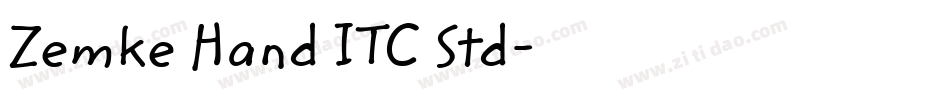 Zemke Hand ITC Std字体转换